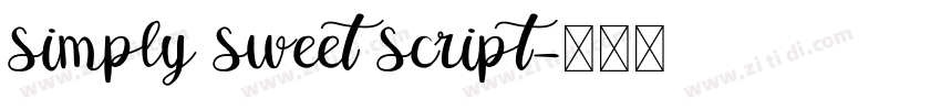Simply Sweet Script字体转换